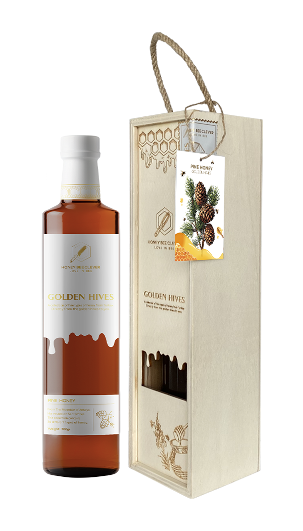 GH psd bottle with wood box